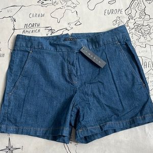 Theory chambray denim shorts size 8